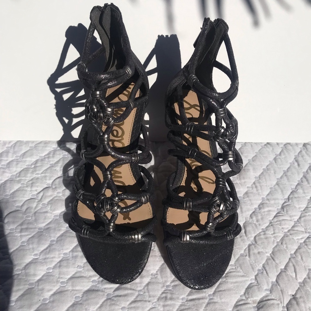 Sam Edelman wedge silver Roman sandal size 6